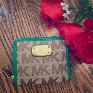Michael Kors Green Trim Wallet